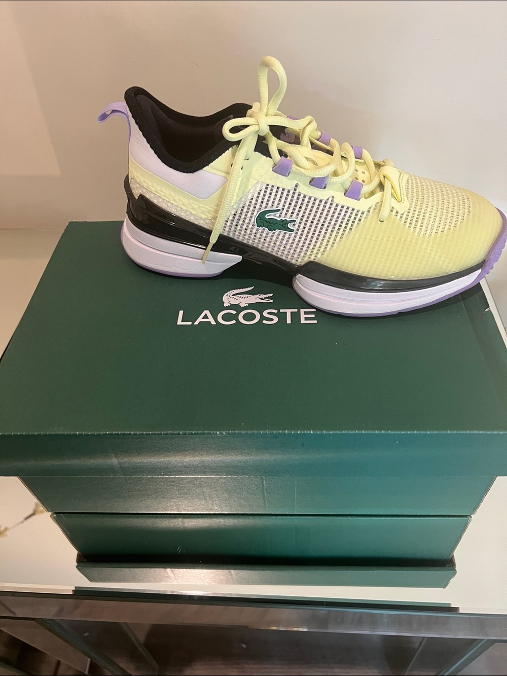 Lacoste Kids Yellow & Lavender Running Sneakers